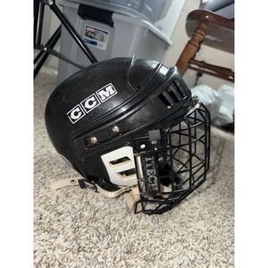 Vintage CCM HT2 Hockey Helmet Black Size 7-7 5/8 Made In Canada 1997 RARE